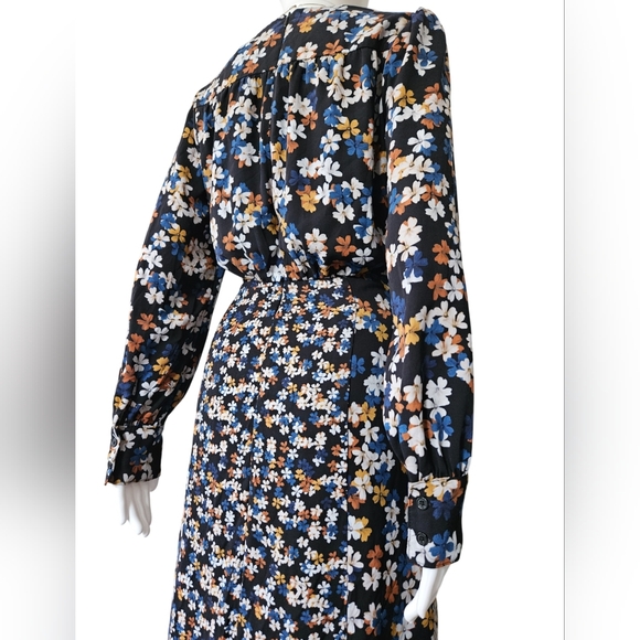Jason Wu Collective x RTR Floral Tie Waist Long Sleeve Midi A-line Dress Size 6 - Picture 13 of 15